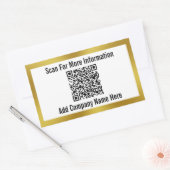 QRコード会社名業務テンプレートのスキャン 長方形シール (封筒)