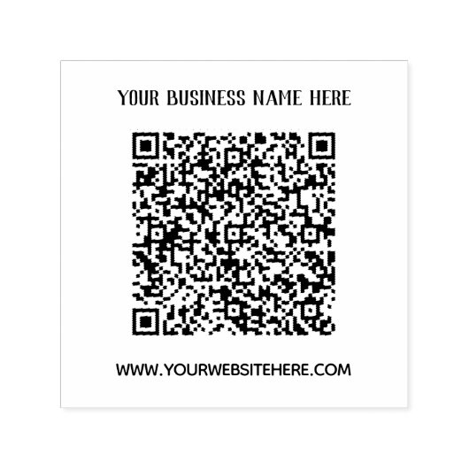 QRコード会社名Webサイトスタンプの例 セルフインキングスタンプ (デザイン)