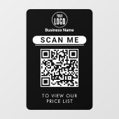 QRコード価格表 | ロゴ 接触less ウィンドウサイン (シート)