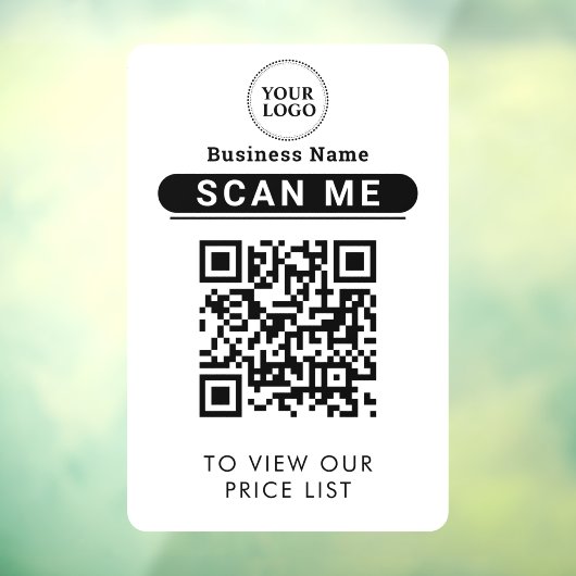 QRコード価格表 | ロゴ 接触less ウィンドウサイン (シート3)