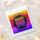 QRコード優先バッグのカスタム文字例 フェイバーバッグ (クリップ留めされた状態)