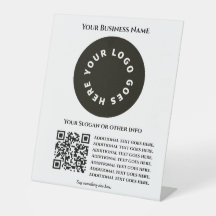 QRコード入りホワイトでオリジナルのテキストとロゴを追加