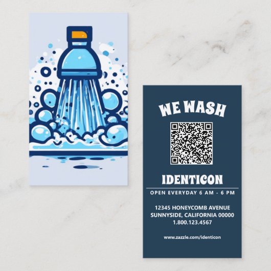 QRコード入りWASH 名刺 (正面/裏面)