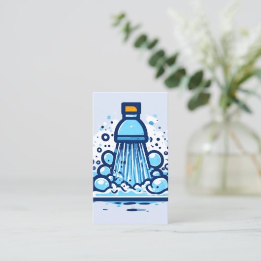 QRコード入りWASH 名刺 (スタンド正面)