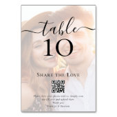 QRコード共有ラブフォト結婚のテーブル番号 テーブルナンバー (裏面)