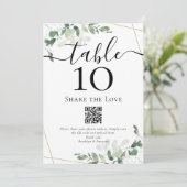 QRコード共有ラブユーカリ表番号 招待状 (スタンド正面)