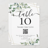 QRコード共有ラブユーカリ表番号 招待状 (正面/裏面)