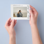 QRコード写真の予算モダンの保存縁どする チラシ (手)