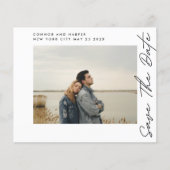 QRコード写真の予算モダンの保存縁どする チラシ (正面)