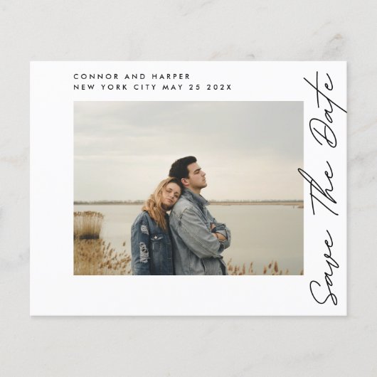 QRコード写真の予算モダンの保存縁どする チラシ (正面)