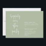 QRコード写真の後でほこりっぽい緑が幸せに 招待状<br><div class="desc">このエロピ結婚メント披露宴パーティの招待状はエレガント、埃の多い緑の背景に書道とシンプルパーティーsans serifのフォントを備え、きれいなミニマルで見た目のための写真とQRコードを備えモダンて、あなたはは、あなたの家族や友人に知らせるための美しい方法であ結婚したり、今る！このデザインのシンプルさは、あなたの発表にエレガンスのtouchを結婚追加する。それは多くの結婚テーマと間違いなく素晴らしあなたのの追加で結婚良い。いくつかのカスタマイズ簡単ステップで名前と語句を表示し、幸せなカップルとQRコードの写真とアナウンス招待状をパーソナライズする。ご注意くださいエレガント: 「パーティーの後に楽しく」と「詳細 出欠」の文言と線や他のグラフィック作品や要素の文章の書道は、編集、削除、移動することができない。彼らは固まっている。色もしを変更する必要がある場合は、招待カーカスタマイズドを変更できる。あなたカスタマイズは、あなたのイベントのニーズと単に招待に合わせて招待をパーソナライズすることができる。文字を使って招待を簡単にパーソナライズし、文字メッセージ、電子メール、またはソーシャルメディアを通じて電子共有で送信し、ゲストと一緒に招待を送信できる。または、ゲストにあなたの詳細に関する招待状を郵送または投稿することを選択できる。または、印刷された招待状を入手し、即時ダウンロードとしてデジタル型枠で招待状を入手する。</div>