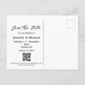 qrコード写真の白い手書き文字を保存する 案内ポストカード (裏面)