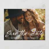 qrコード写真の白い手書き文字を保存する 案内ポストカード (正面)