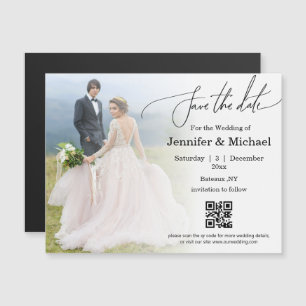 qrコード写真の磁シンプル石を保存結婚する