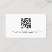 QRコード写真を使用したウェディングプランナー 名刺 (裏面)