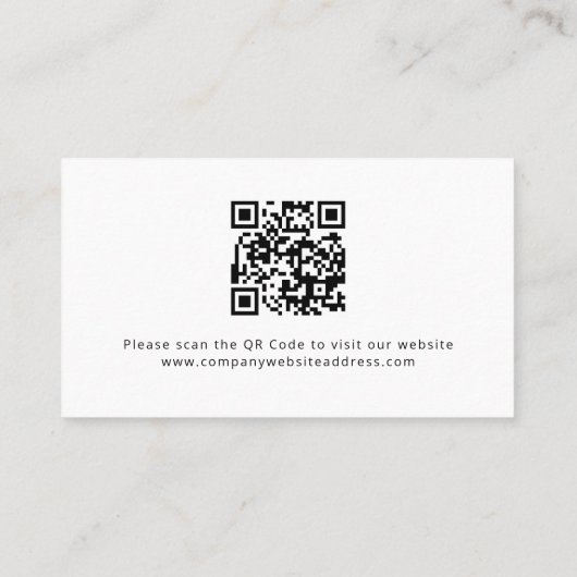 QRコード写真を使用したウェディングプランナー 名刺 (裏面)