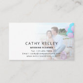 QRコード写真を使用したウェディングプランナー 名刺 (正面)