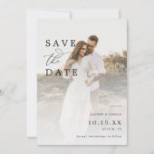 Qrコード写真エレガントモダン結婚の セーブザデート (正面)