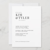 QRコード写真コラージュモダンタイポグラフィ結婚 招待状 (正面)