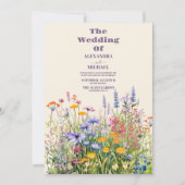 QRコード写真シンプル花植物園 招待状 (正面)