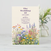 QRコード写真シンプル花植物園 招待状 (スタンド正面)