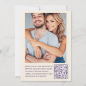 QRコード写真シンプル花植物園 招待状 (裏面)