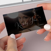 QRコード写真シンプル黒モダン 名刺