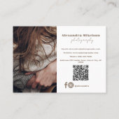 QRコード写真モダン写真家 名刺 (裏面)