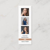 QRコード写真学位の卒業名 コーリングカード (正面)