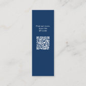 QRコード写真学位の卒業名 コーリングカード (裏面)