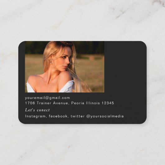 QRコード写真家ネットワーキングソーシャルメディア 名刺 (裏面)