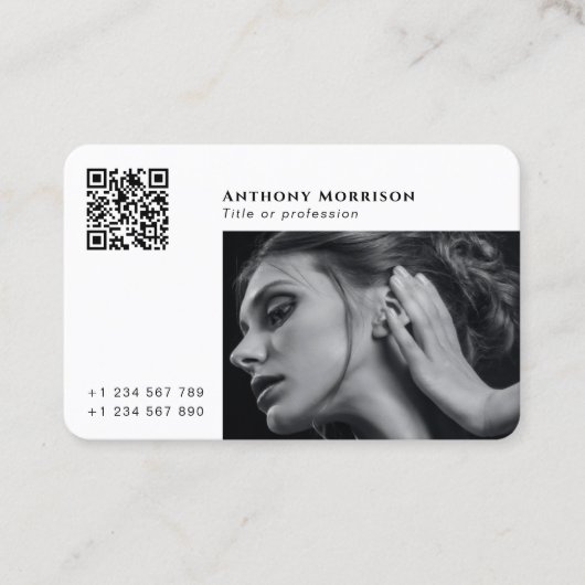 QRコード写真家ネットワーキングソーシャルメディア 名刺 (正面)