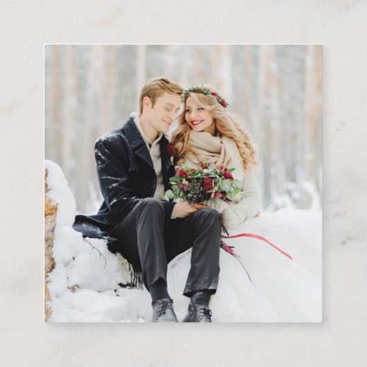 QRコード写真招待状 エンクロージャーカード (裏面)