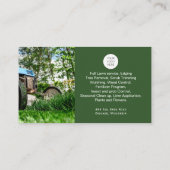 QRコード写真気に付き芝生の名刺 名刺 (裏面)