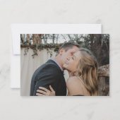 QRコード写真白黒結婚の 出欠カード (裏面)