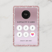 QRコード写真 |バラ金ゴールドグリッターダイヤモンドロイヤリティ 名刺 (裏面)