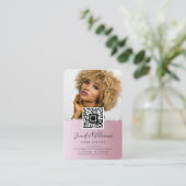 QRコード写真 |バラ金ゴールドロイヤリティテンプレートダイヤモンド 名刺 (スタンド正面)