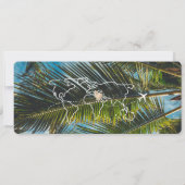 QRコード写真 保存日 ボーディングパス 招待状 (裏面)