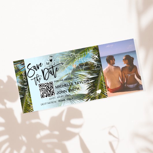 QRコード写真 保存 日付 搭乗券 招待状