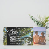 QRコード写真 保存 日付 搭乗券 招待状 (スタンド正面)