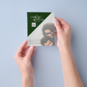 QRコード出欠グリーン チラシ (手)