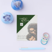 QRコード出欠グリーン チラシ (シングル)