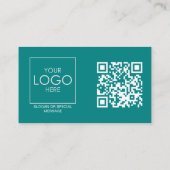 QRコード前後ビジネスロゴプロフェッショナル 名刺 (裏面)
