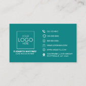 QRコード前後ビジネスロゴプロフェッショナル 名刺 (正面)