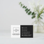 QRコード前後ビジネスロゴプロフェッショナル 名刺 (スタンド正面)