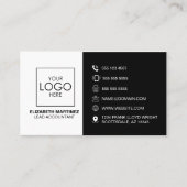 QRコード前後ビジネスロゴプロフェッショナル 名刺 (正面)