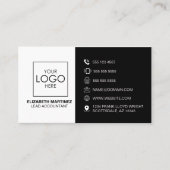 QRコード前後ビジネスロゴプロフェッショナル 名刺 (正面)