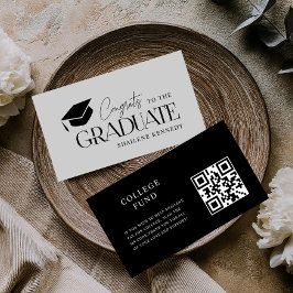 QRコード卒業モダン大学ファンドスキャンカード 名刺