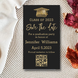 qrコード卒業日を保存するシック発表 ノートカード