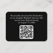 QRコード卒業発表カード(3枚) エンクロージャーカード (裏面)